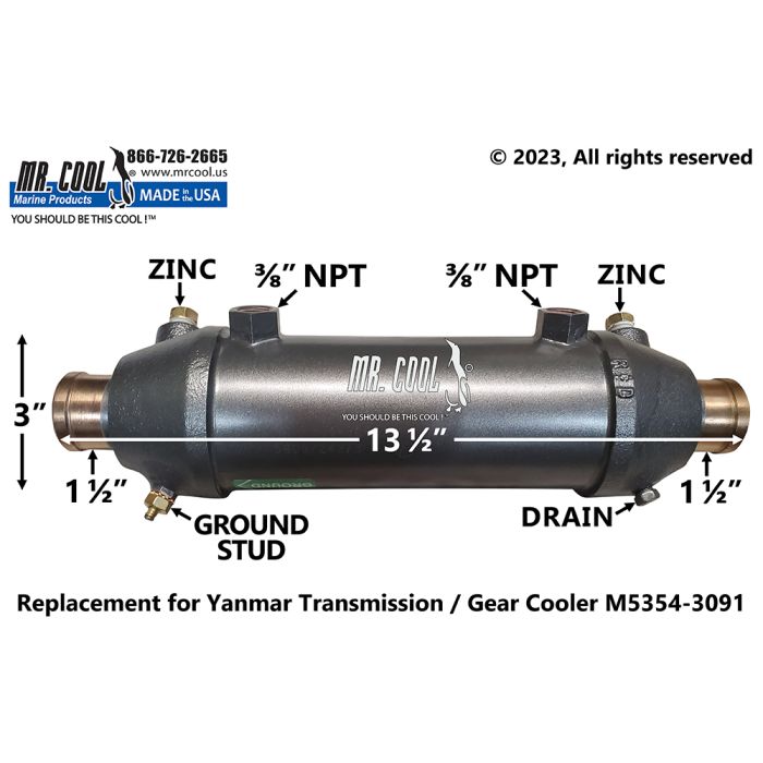 Yanmar ZF Cooler MEC M5354-3091 CN Replacement Part