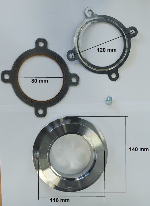 Stainless Steel exhaust Flange Kit for Cummins 6BTA 5.9/ QSB 5.9/4BTA/6CTA/EARLY 6BTA/QSC 8.3/QSB 6.7