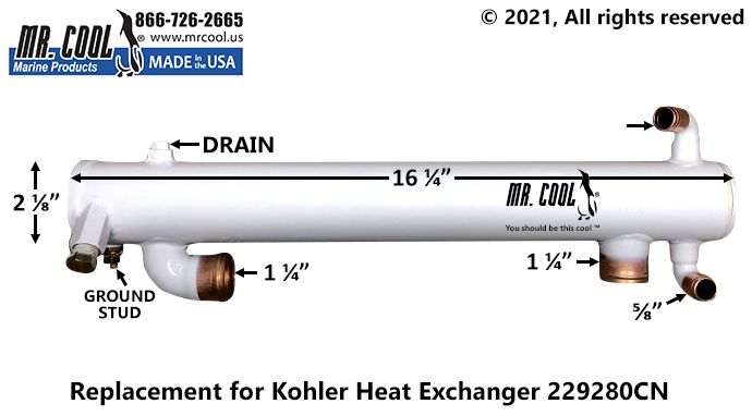 Kohler Heat Exhanger 229280 Replacement MR COOL