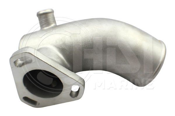 Yanmar 4JH3, 4JH4 129673-13551 Stainless Steel Mixing Elbow Replacement- HDI L3  ( Offset water intake )