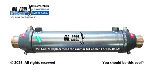 Oil Cooler Yanmar 6LY3-STP, KMH61A 177525-04821 Replacement Mr Cool