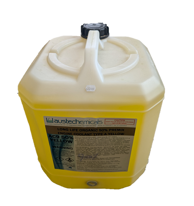 Yellow Marine Coolant AC9-50 VCS (Volvo Spec) PREMIX 20 Litre