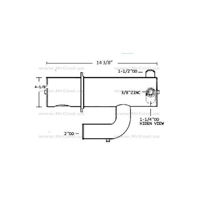 Perkins 6.354 Heat Exchanger NA004490 (14-3/8") Replacement