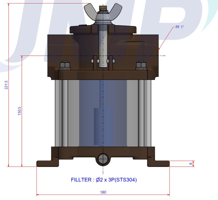 Seawater Strainer 1" - Bronze (JMP) JPR-ST2010