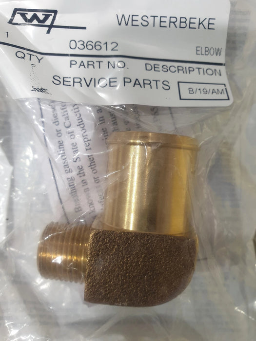 Brass Hose Tail 3/8 NPT - 1" 90° - WB 036612