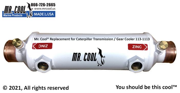 CAT 3126 with ZF Transmission Gear Oil Cooler 113-1113 3" X 9" Replacement