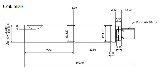 Sherwood G907/ G910 Shaft Replacement AN 6153