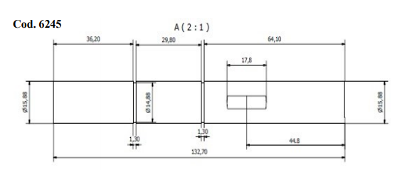 Sherwood Pump E35/ B04 Shaft 11744 Replacement