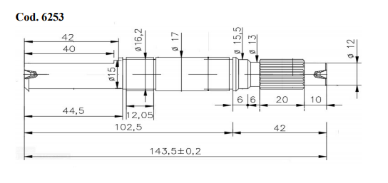 Pump Shaft Johnson Pump 10-22044 Shaft Replacement AN 6253