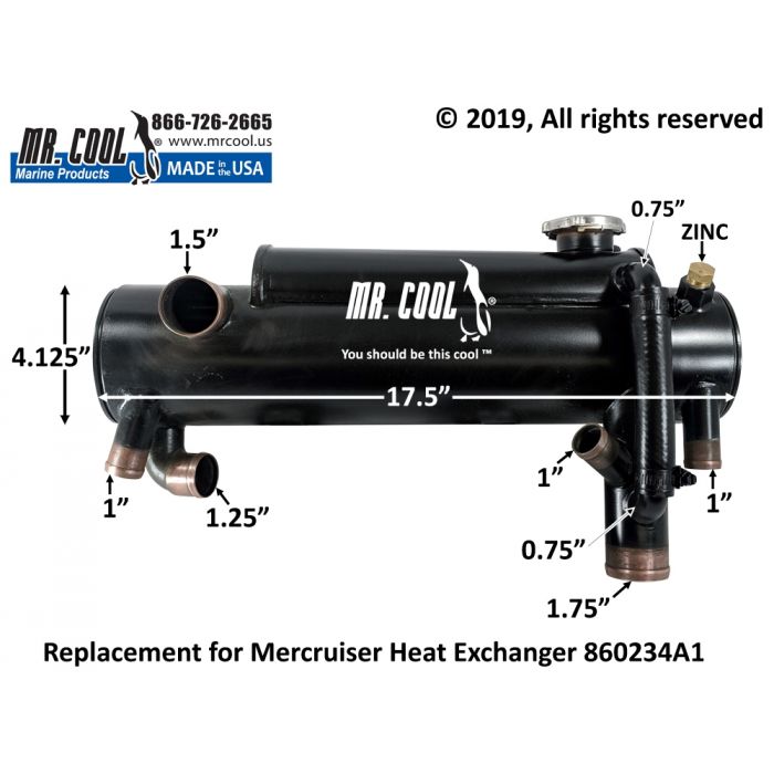 860234-A1 MERCRUISER HEAT EXCHANGER REPLACEMENT