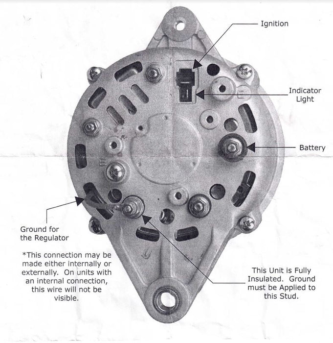 Yanmar GM Alternator (55A) 129772-77200 Hitachi LR155-20 Replacement