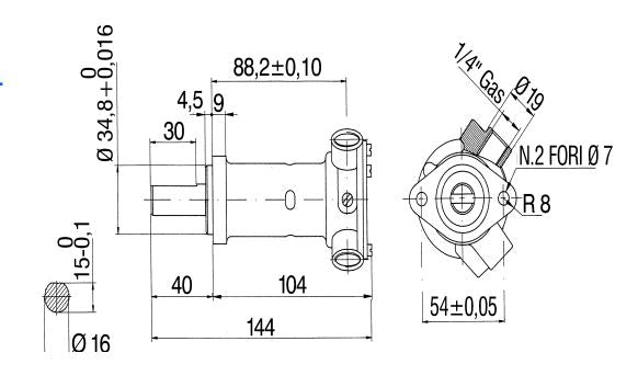 Onan 3.5kw (old model) seawater pump (Ancor 3181-ST104 Pump)