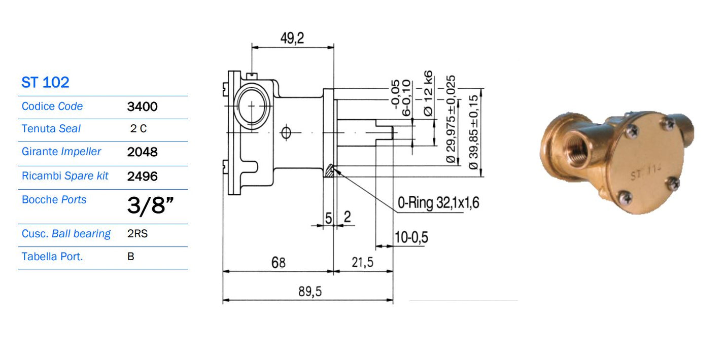 Johnson F35B-9, 10-35211-5 Replacement AN 3400