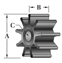 JMP 7172-01 Impeller (Sherwood 9000K Impeller)