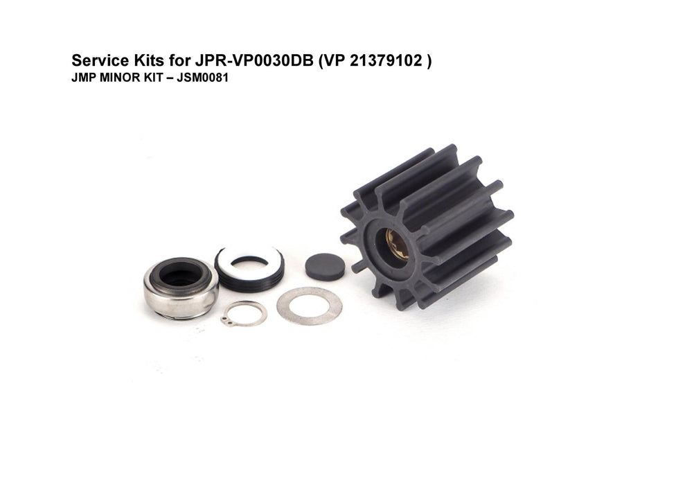 Service Kit for Volvo Penta D3 Engine Seawater Pump -21379102 (Fits Volvo Penta Engines: D3-110I-G, D3-140A/I, D3-150I-G, D3-170A/I-G, D3-200A/I-G, D3-220A/I-G)