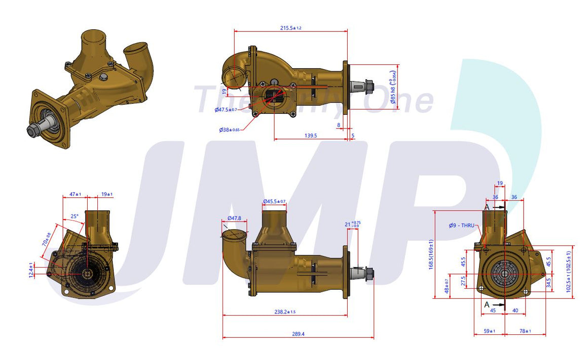 Yanmar 6LY3-ETP/STP/UTPP Seawater Pump 119578-42501 Replacement