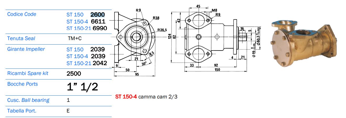 Iveco 8061, Perkins 6.354 Seawater Pump Replacement AN 2600