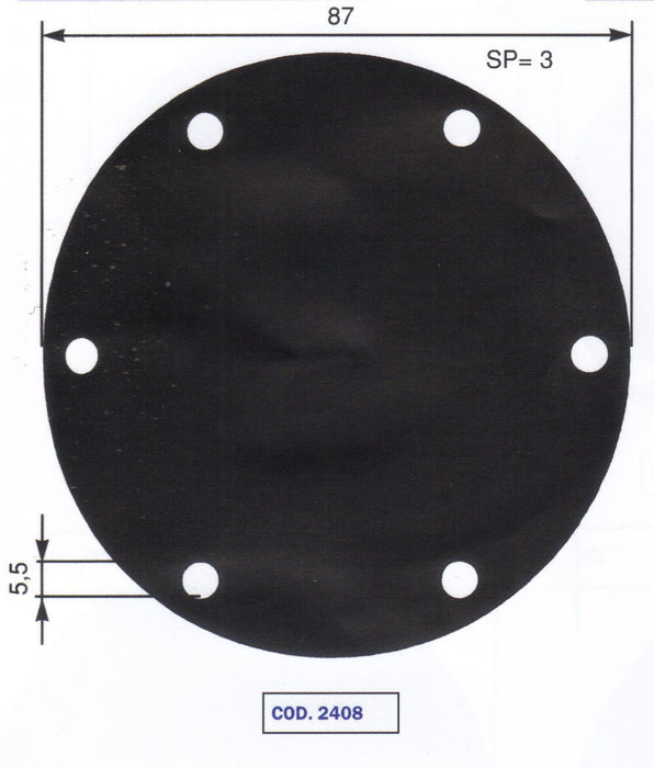 Pump Cover Plate AN 2408 (Johnson 01-42441, Jabsco 11831-0000 & 3993)